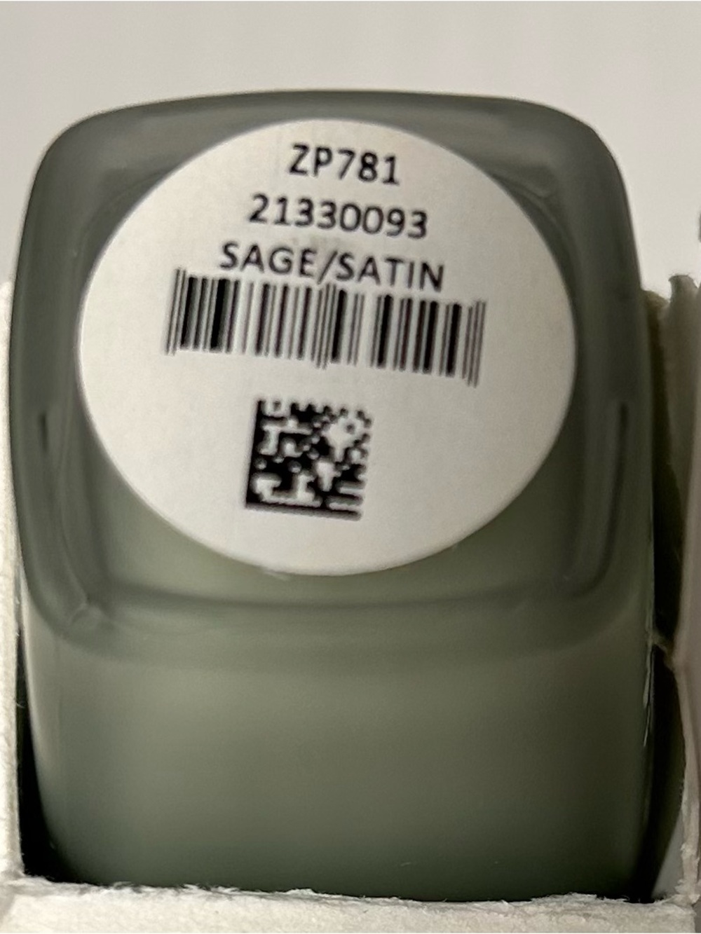 NWOT/NIB Zoya Satin Nail Lacquer - Sage Green. Matte - Picture 2 of 8